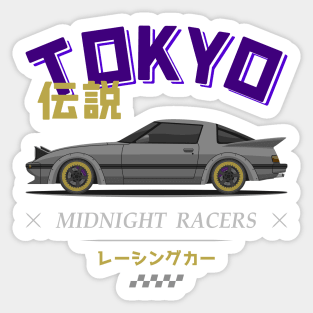 Midnight Racer Silver RX 7 FB JDM Sticker